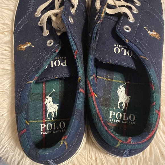 BRAND NEW TRIED ON NEVER WORN CANVAS POLO SNEAKERS size 10 - Picture 2 of 5